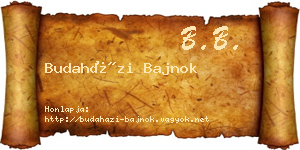 Budaházi Bajnok névjegykártya
